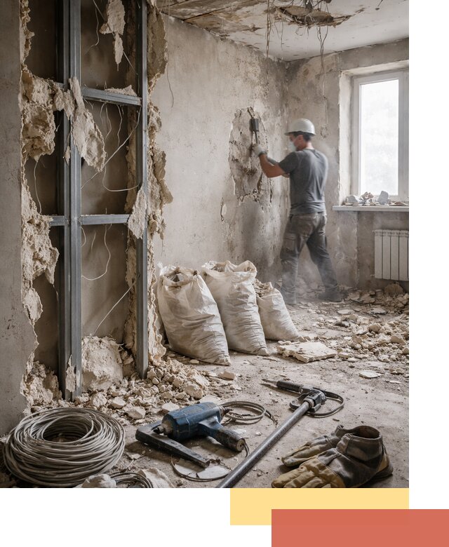 Профессиональный демонтаж зданий и конструкций в октябрьском