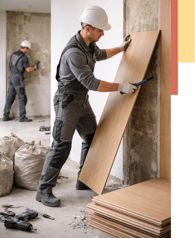 Демонтаж стеновых панелей в октябрьском от 3625 руб. за м² быстро и недорого | ОТДЕЛОЧНИК-Ктб