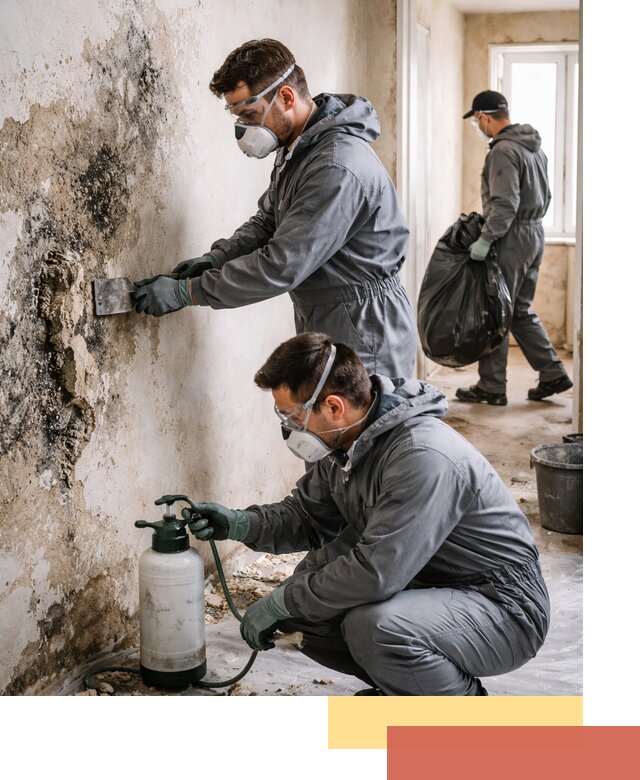 Удаление плесени со стен профессионально в октябрьском