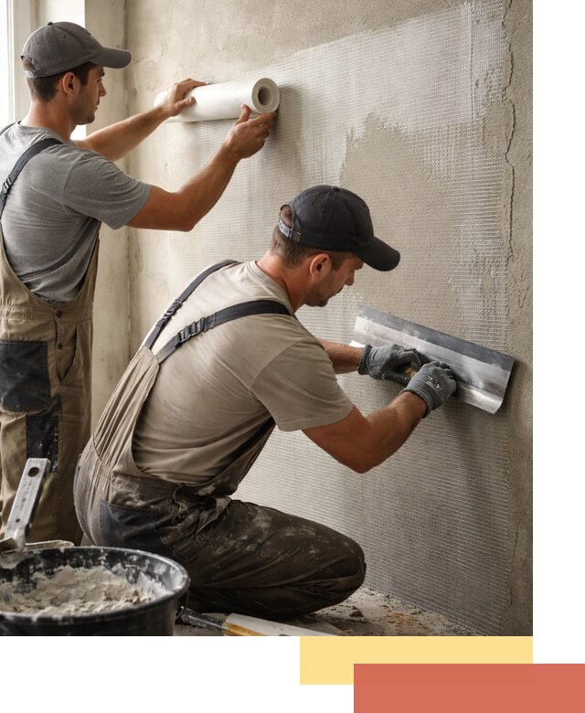 Армирование стен стеклосеткой в октябрьском для прочной отделки