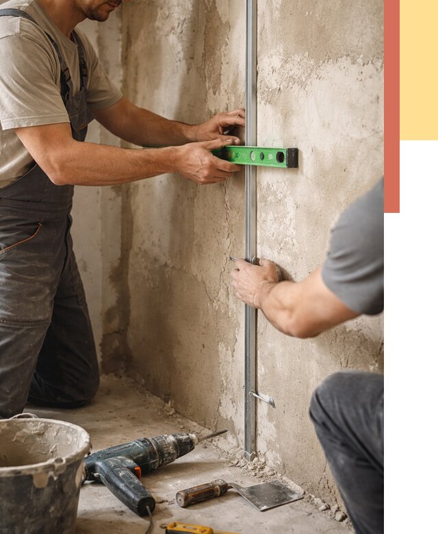 Установка штукатурных маяков в октябрьском от 7250 руб. — быстро и недорого | ОТДЕЛОЧНИК-Ктб