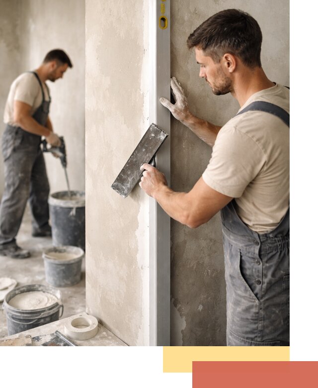 Выведение углов стен в октябрьском: монтаж и оштукатуривание