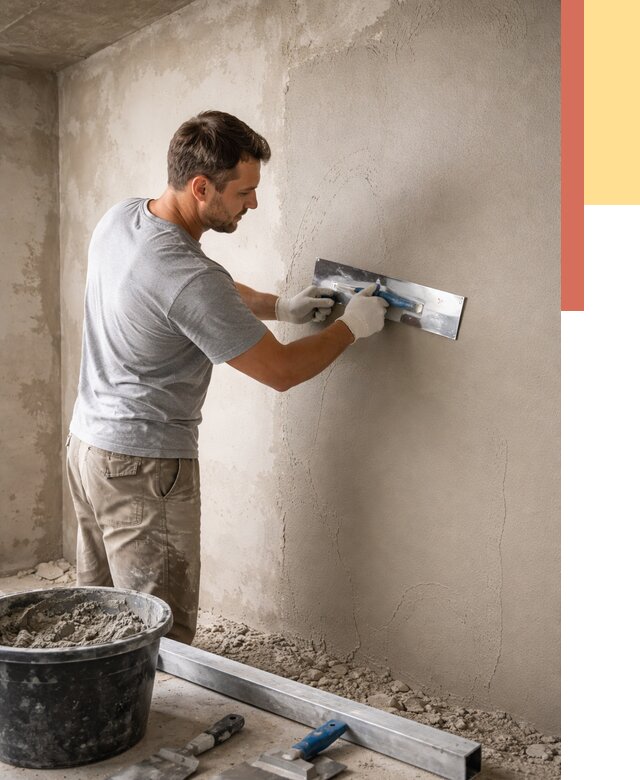 Штукатурка стен без маяков в октябрьском от 7457 руб/м2 — услуги и цена | ОТДЕЛОЧНИК-Ктб