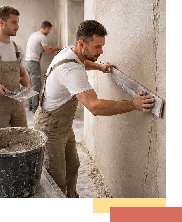 Штукатурка стен без маяков в октябрьском быстро и качественно