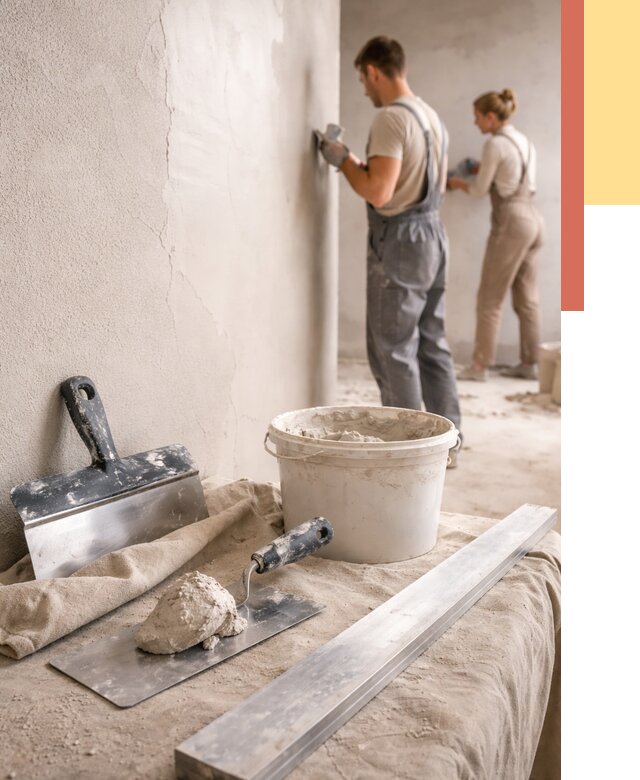 Штукатурка стен гипсовая в октябрьском от 4661 руб/м2 — быстро и недорого | ОТДЕЛОЧНИК-Ктб