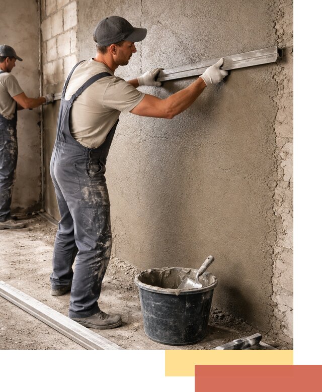 Штукатурка стен цементно-песчаная в октябрьском профессионально