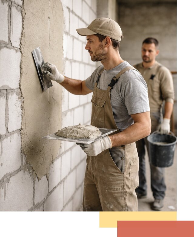 Штукатурка стен из газобетона в октябрьском под ключ