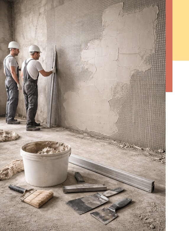 Штукатурка стен по сетке в октябрьском от 5696 руб./м2 — быстро и недорого | ОТДЕЛОЧНИК-Ктб