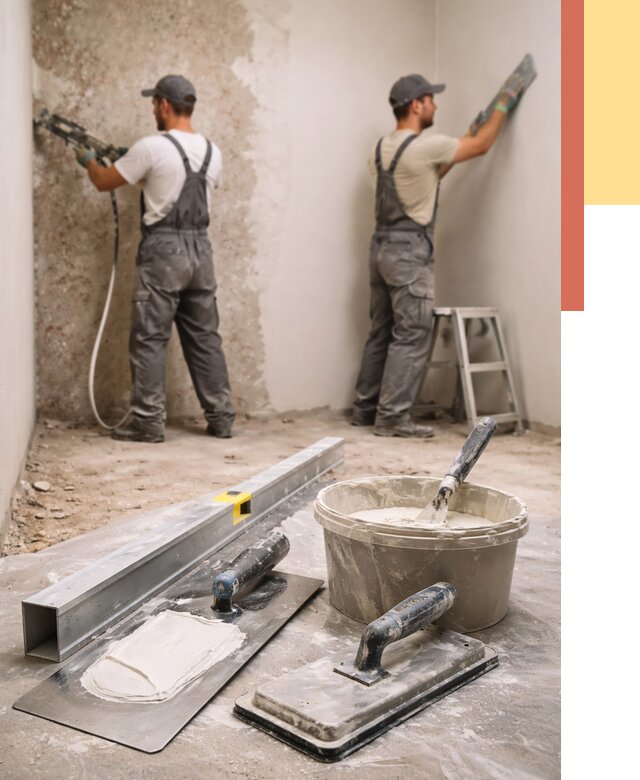 Штукатурка стен под обои в октябрьском от 4661 руб./м2 — выравнивание под обои | ОТДЕЛОЧНИК-Ктб