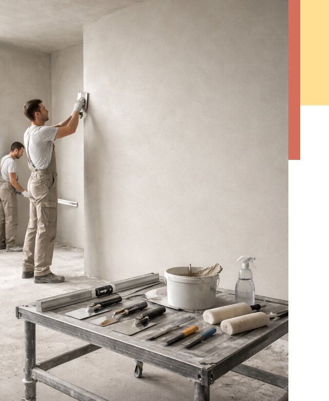 Штукатурка стен под покраску в октябрьском от 4661 руб./м² — качественно и недорого | ОТДЕЛОЧНИК-Ктб