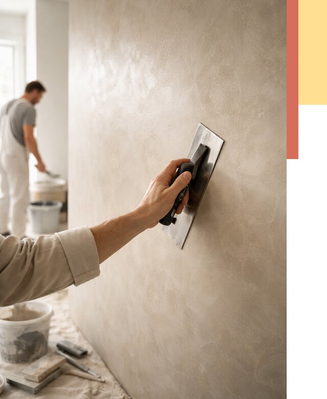 Венецианская штукатурка в октябрьском от 3625 руб/м² — нанесение стен под ключ | ОТДЕЛОЧНИК-Ктб