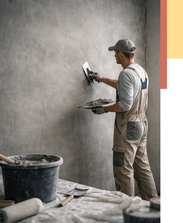 Декоративная штукатурка под бетон в октябрьском от 2589 руб./м² — нанесение под ключ | ОТДЕЛОЧНИК-Ктб