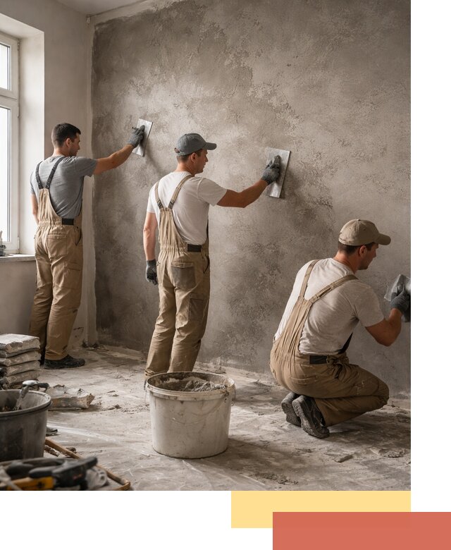 Декоративная штукатурка под бетон в октябрьском для стен и потолков