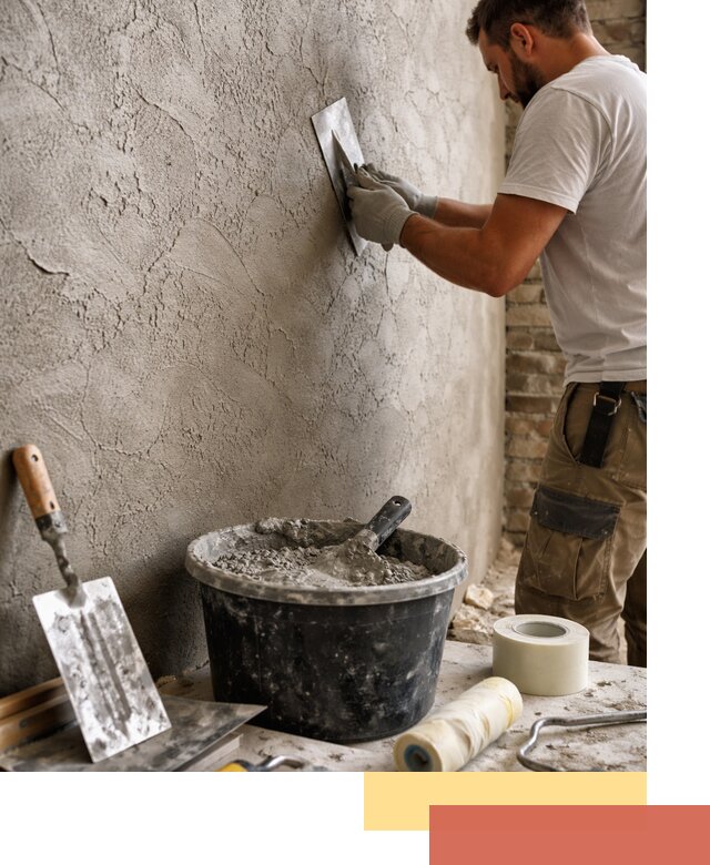 Декоративная штукатурка лофт в октябрьском — отделка стен и потолков