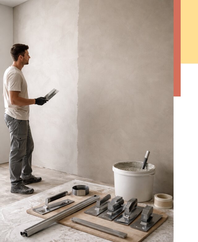 Нанесение микроцемента на стены в октябрьском от 3314 руб./м2 под ключ | ОТДЕЛОЧНИК-Ктб