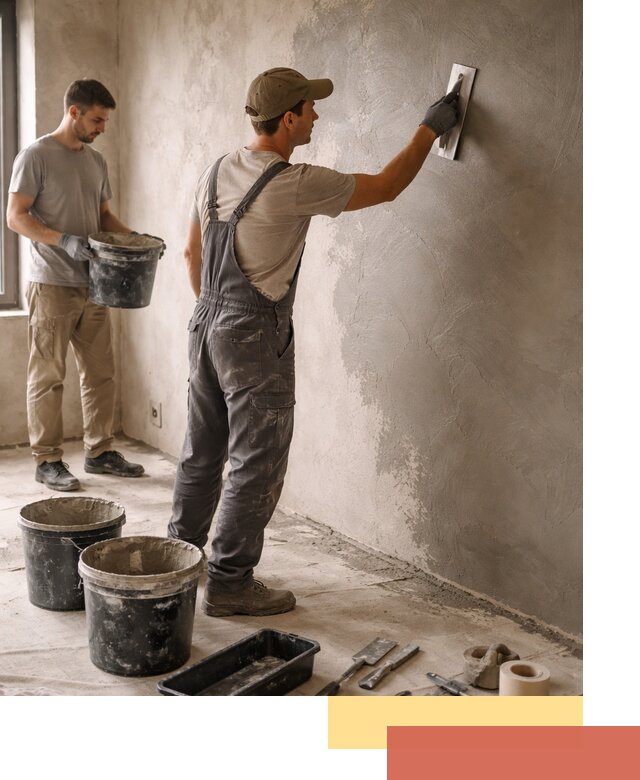 Нанесение микроцемента на стены в октябрьском качественно и быстро