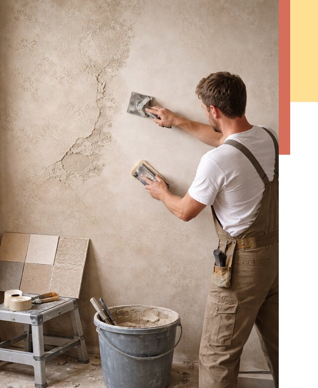 Ремонт декоративной штукатурки в октябрьском от 4661 руб. под ключ | ОТДЕЛОЧНИК-Ктб