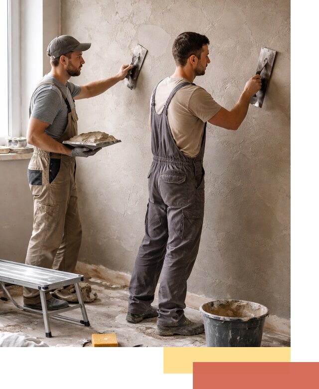 Ремонт декоративной штукатурки и восстановление фактуры в октябрьском