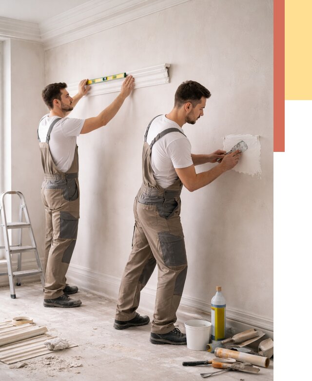 Монтаж лепнины на стены в октябрьском от 4661 руб. — недорого, быстро | ОТДЕЛОЧНИК-Ктб