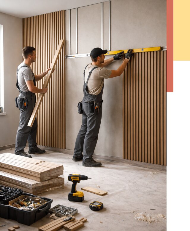 Монтаж реечных панелей на стены в октябрьском от 1243 руб. — быстро и недорого | ОТДЕЛОЧНИК-Ктб