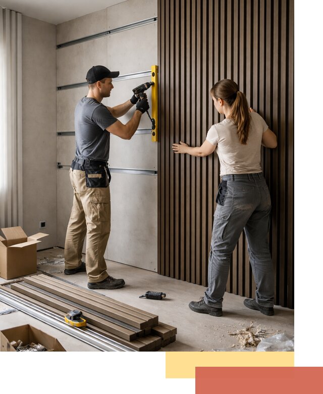 Монтаж реечных панелей на стены в октябрьском