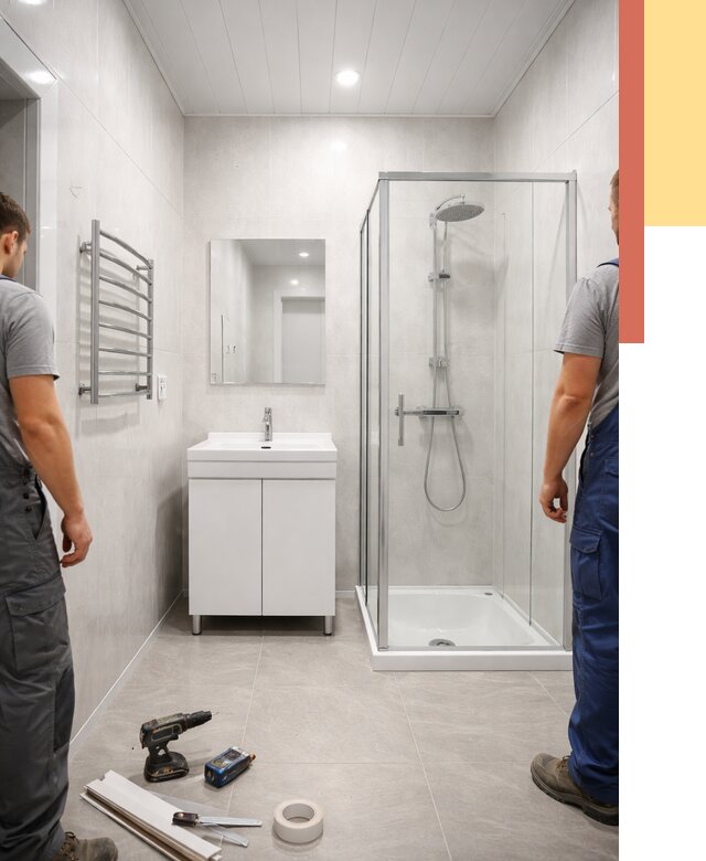 Отделка ванной комнаты панелями ПВХ в октябрьском от 4661 руб. за м2 | ОТДЕЛОЧНИК-Ктб