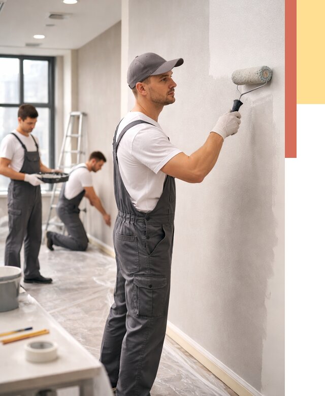 Покраска стен в офисе в октябрьском от 8803 руб. — быстро и недорого | ОТДЕЛОЧНИК-Ктб