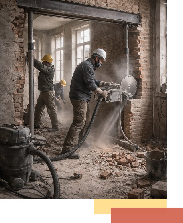 Прорезка проема в стене под дверной или оконный проем в октябрьском