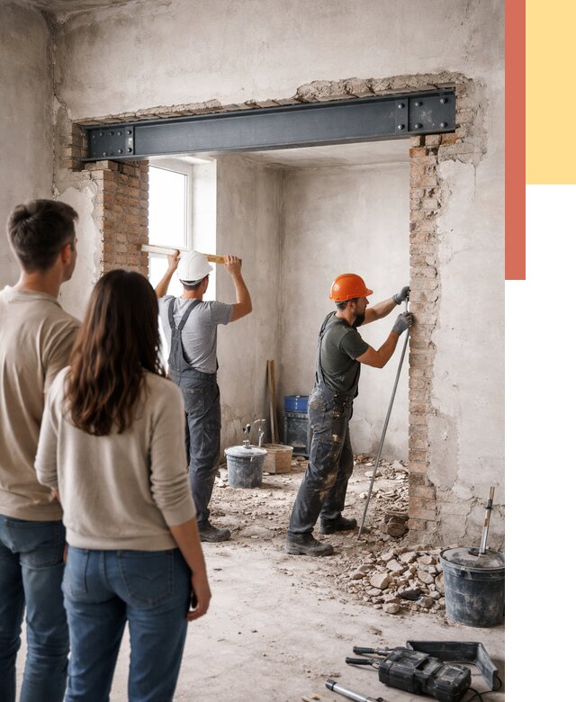 Усиление проема в стене в октябрьском от 9839 руб. — усиление дверного проема металлоконструкцией | ОТДЕЛОЧНИК-Ктб