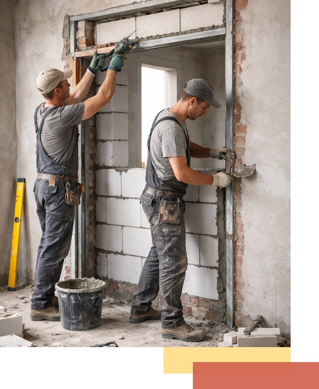 Закладка дверного проема под ключ в октябрьском: демонтаж, монтаж, отделка