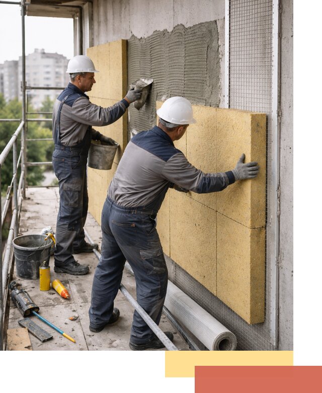 Утепление стен зданий и домов в октябрьском качественно и надежно