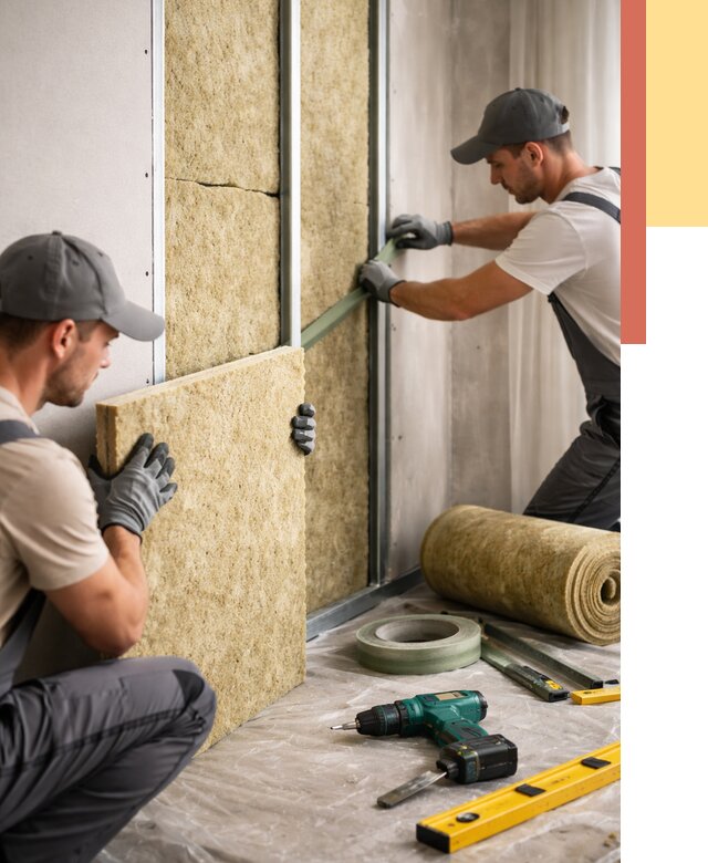 Шумоизоляция стен в октябрьском под ключ от 1916 руб. | ОТДЕЛОЧНИК-Ктб