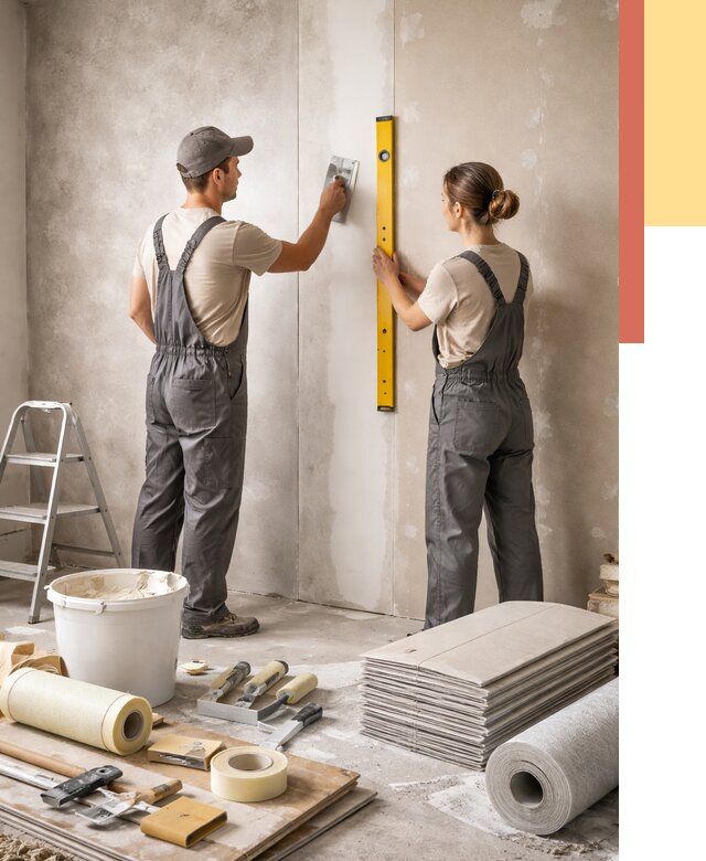 Отделка стен в октябрьском от 1554 руб/м² — недорого, быстро, под ключ | ОТДЕЛОЧНИК-Ктб