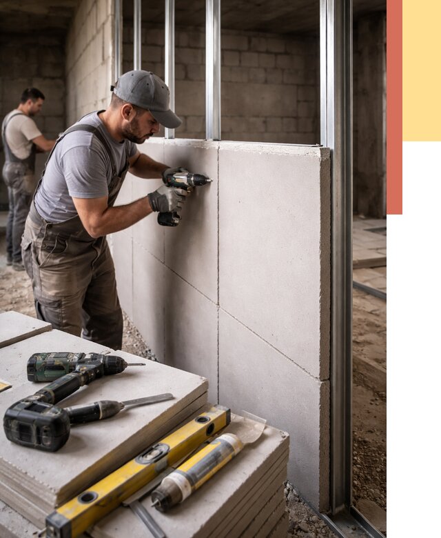 Кладка влагостойких перегородок ПГП в октябрьском от 1243 руб. под ключ | ОТДЕЛОЧНИК-Ктб