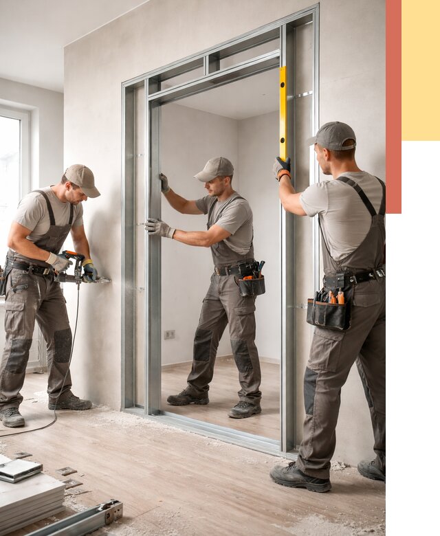 Устройство дверного проема в перегородке в октябрьском от 4661 руб. под ключ | ОТДЕЛОЧНИК-Ктб