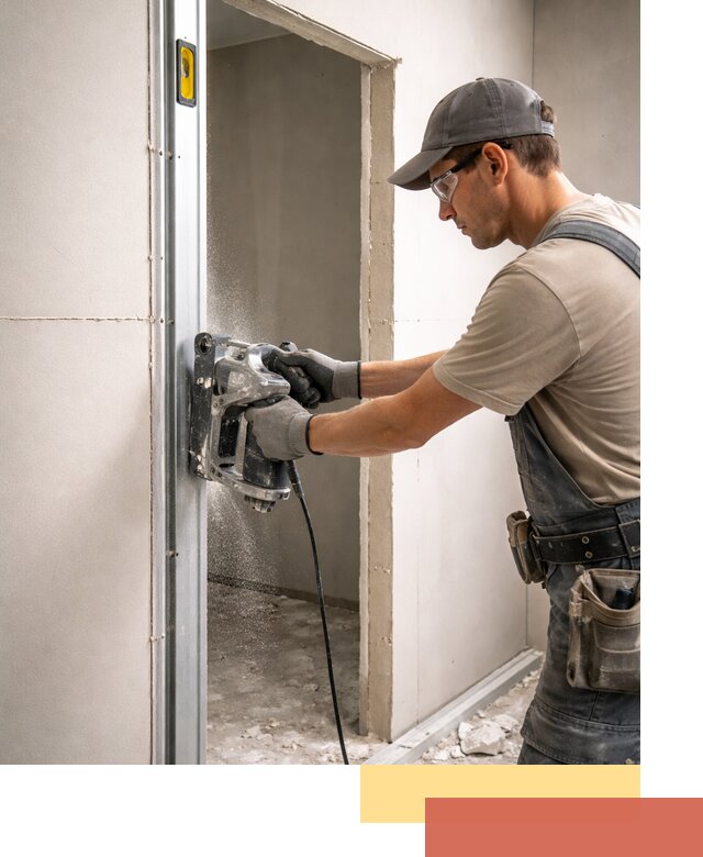 Устройство дверного проема в перегородке в октябрьском