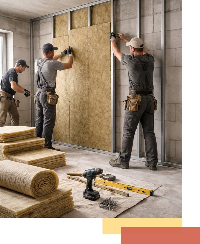 Шумоизоляция перегородок из блоков в октябрьском — монтаж и защита шумоизоляцией