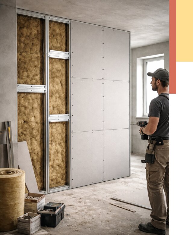 Усиленная перегородка под навеску в октябрьском от 13257 руб. — монтаж под ключ | ОТДЕЛОЧНИК-Ктб