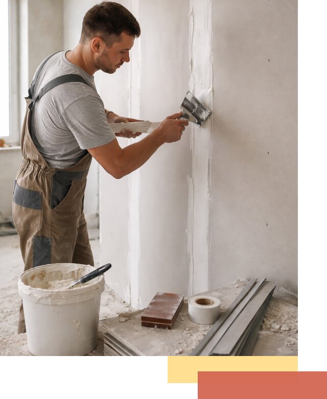 Шпаклевка перегородок из гипсокартона в октябрьском качественно и быстро