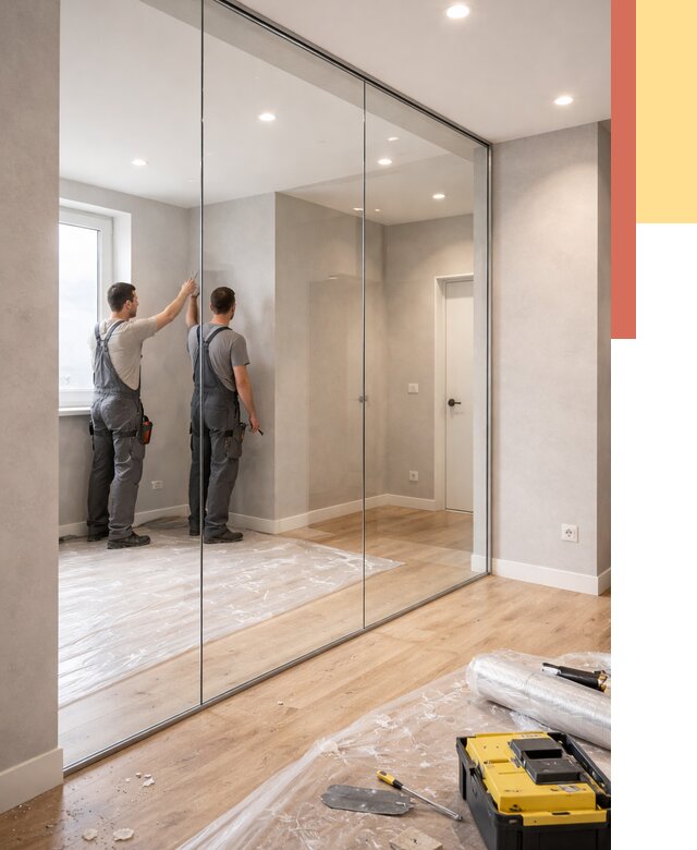 Безрамные стеклянные перегородки в октябрьском — монтаж от 9839 руб. | ОТДЕЛОЧНИК-Ктб