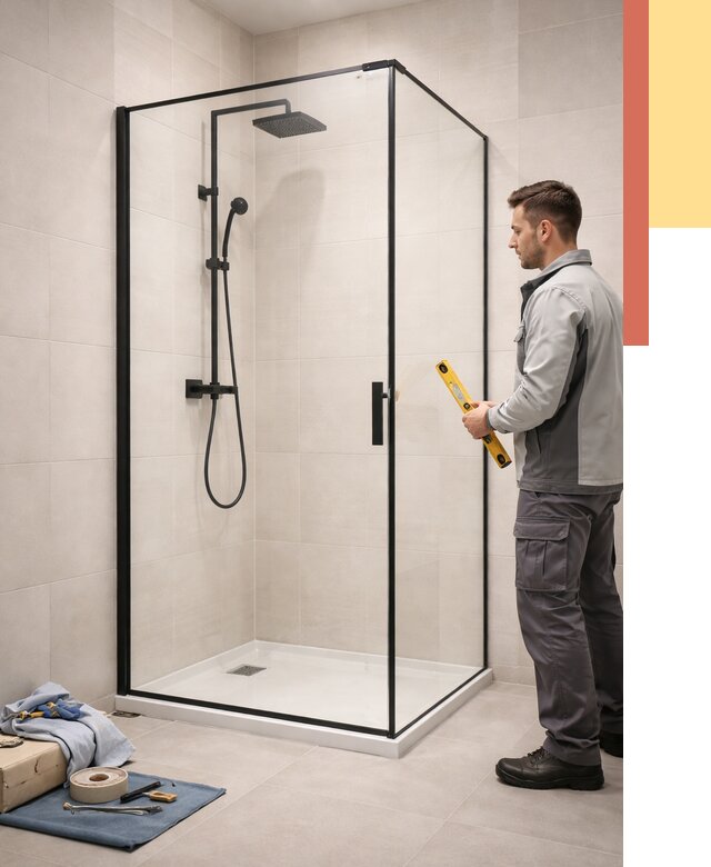 Стеклянные перегородки для душа в октябрьском от 12946 руб. | Монтаж под ключ — ОТДЕЛОЧНИК-Ктб