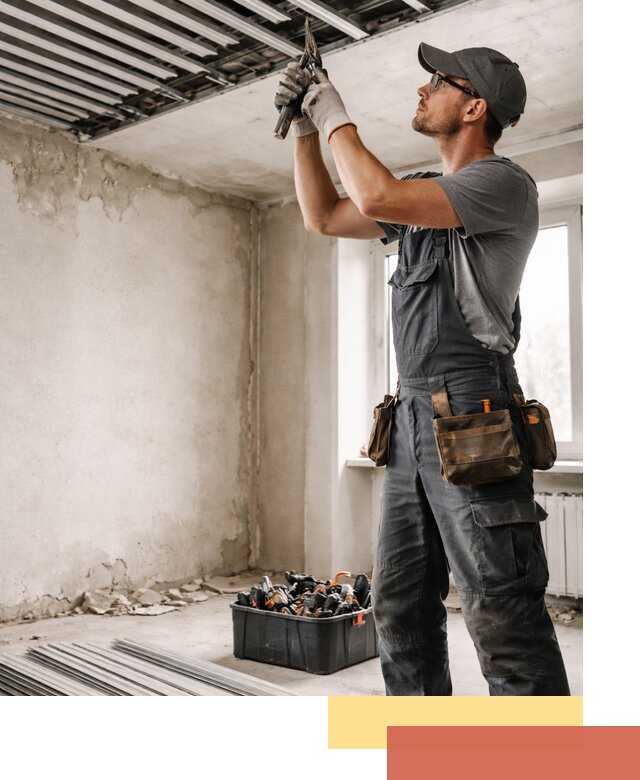 Демонтаж реечного потолка в октябрьском быстро и аккуратно