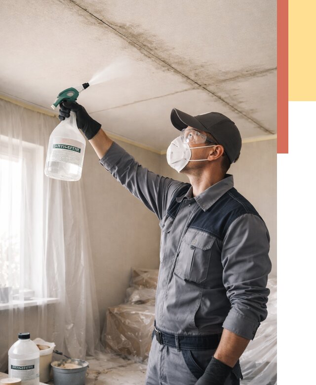 Антисептическая обработка потолка в октябрьском от 2589 руб. | ОТДЕЛОЧНИК-Ктб