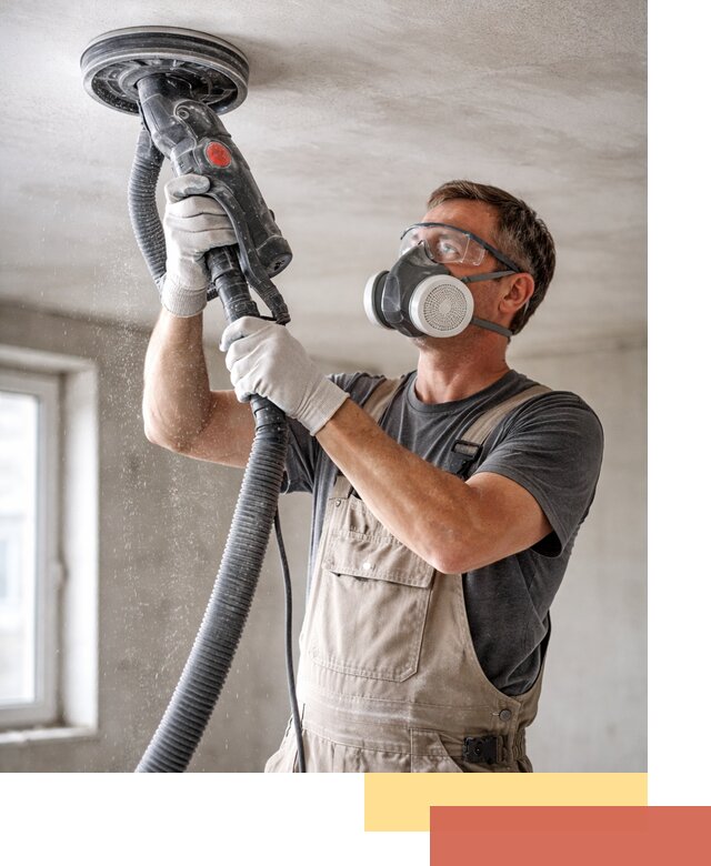 Шлифовка потолка в октябрьском — качественная подготовка под отделку