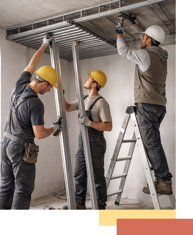 Монтаж реечного потолка под ключ в октябрьском