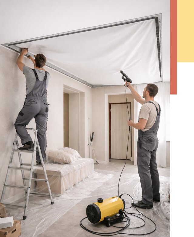 Монтаж натяжного потолка в прихожей в октябрьском от 2745 руб. под ключ | ОТДЕЛОЧНИК-Ктб