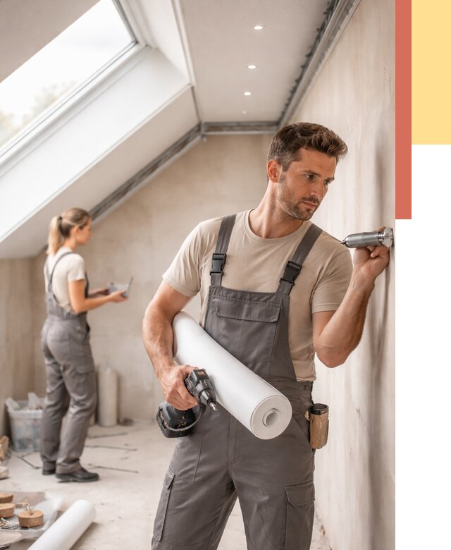 Монтаж натяжного потолка на мансарде в октябрьском от 3625 руб. | ОТДЕЛОЧНИК-Ктб