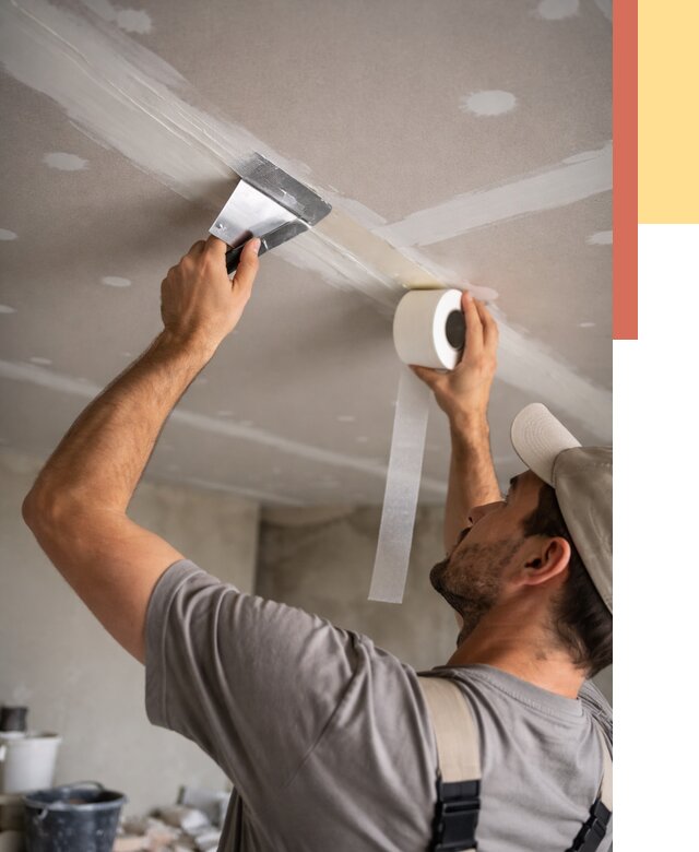 Обработка швов потолка ГКЛ в октябрьском от 7768 руб. под ключ | ОТДЕЛОЧНИК-Ктб