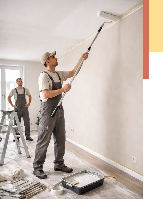 Покраска потолка из гипсокартона в октябрьском от 4661 руб./м2 — услуги под ключ | ОТДЕЛОЧНИК-Ктб