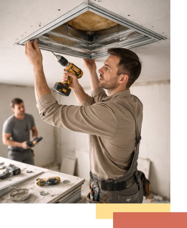 Монтаж люка в потолок из ГКЛ в октябрьском